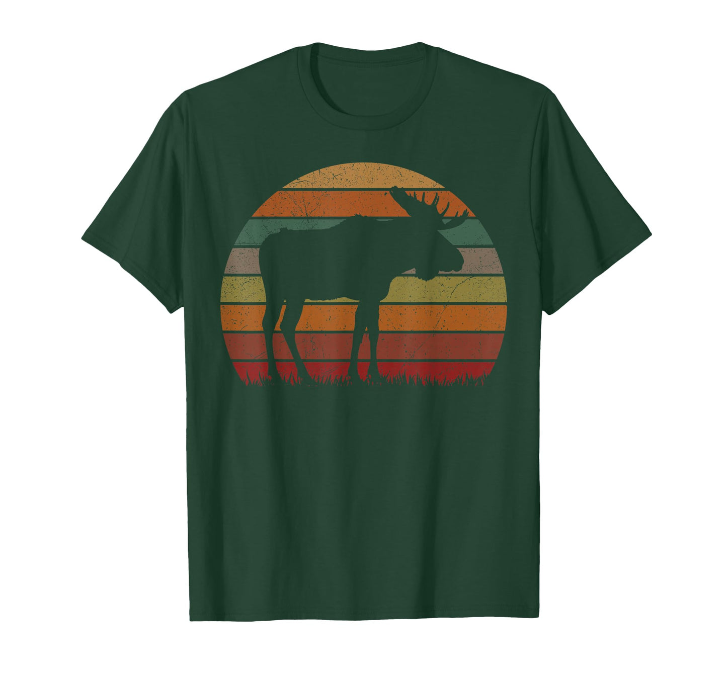 Funny Moose in Sunset Camping Lovers Gift Happy Camp T-Shirt