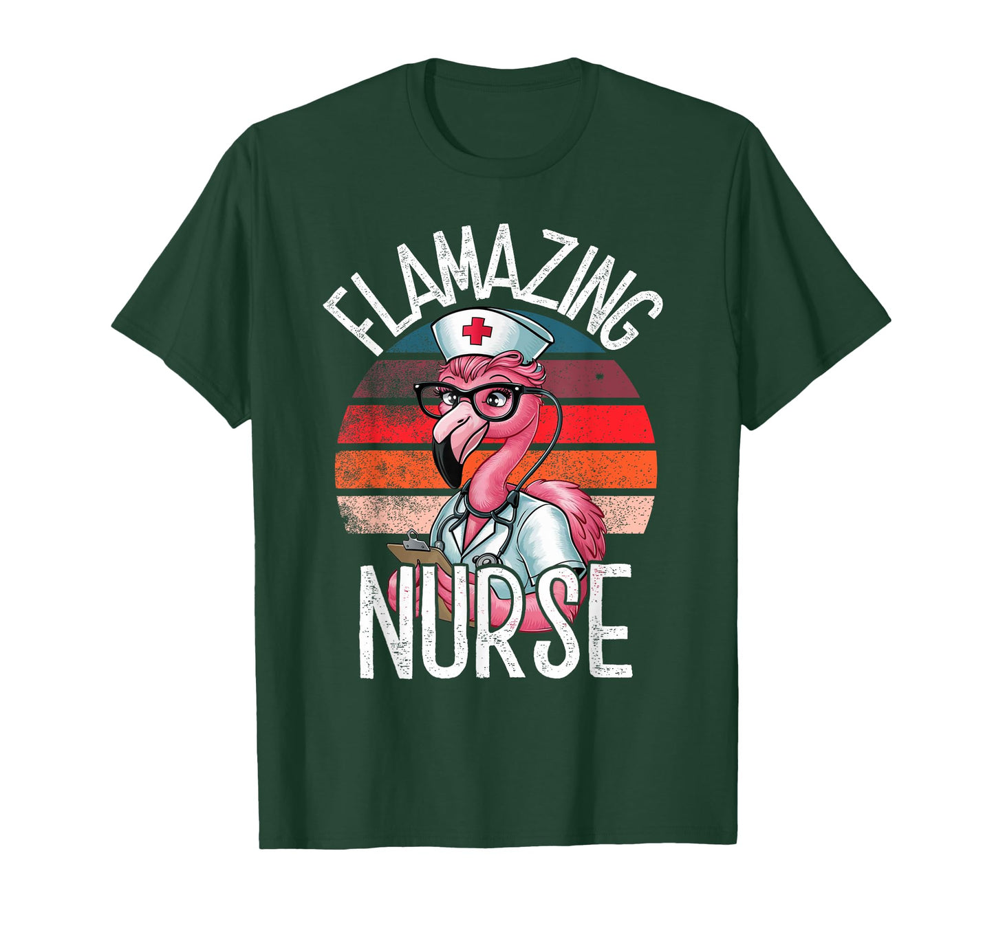Nurse Designs For Women by MCG.Co Funny Flamingo Lover Nurse Day Appreciation T-Shirt