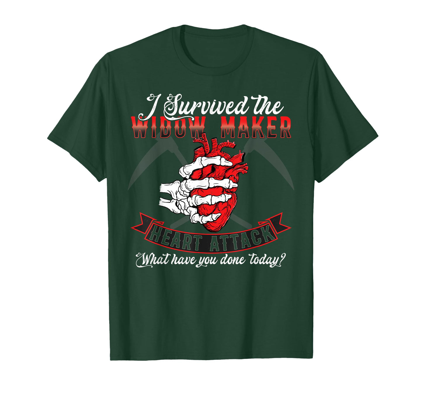 I Survived The Widow Maker Heart Attack Heart Disease T-Shirt