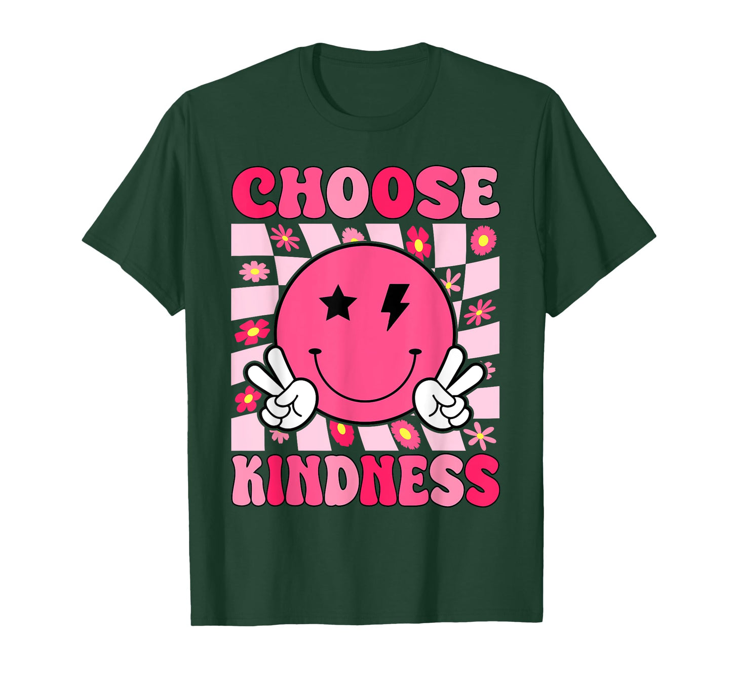 Be Kind Choose Kindness Retro Groovy Inspirational T-Shirt