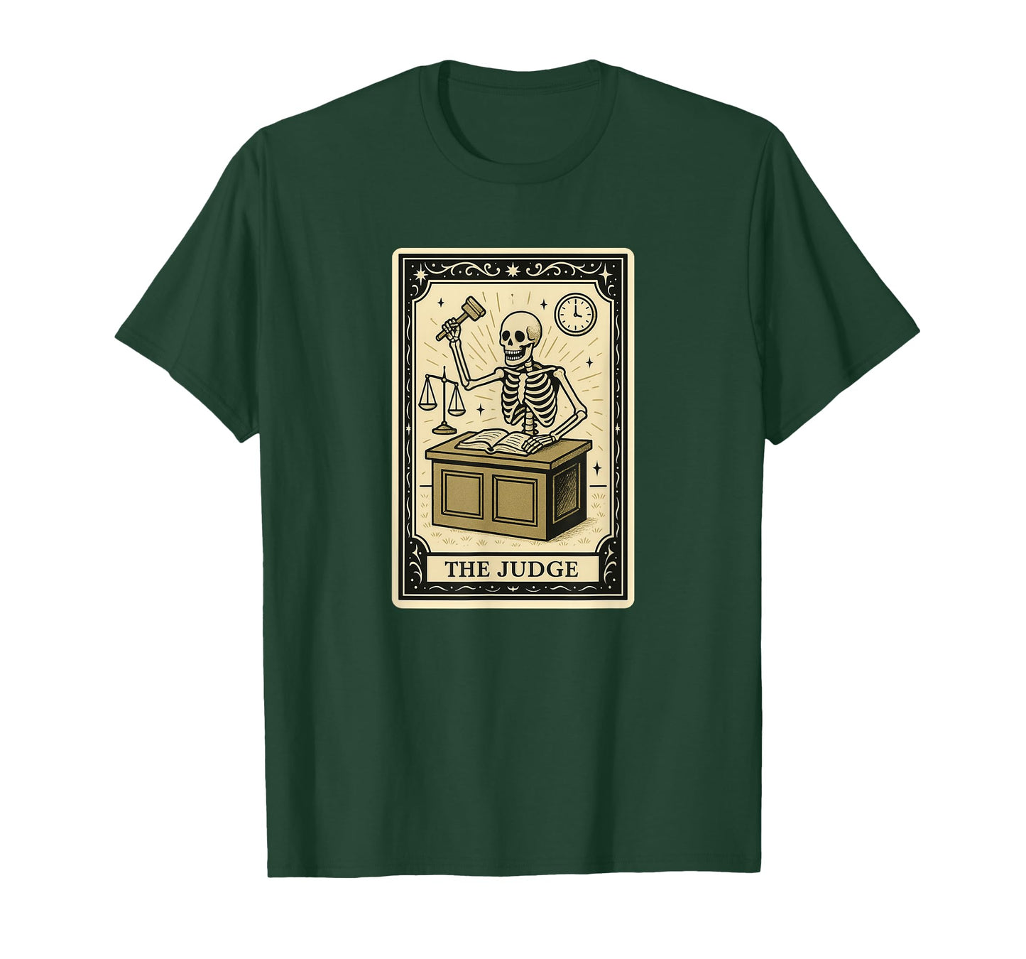 The Judge Tarot Card - Halloween Spooky Gothic Court Law T-Shirt