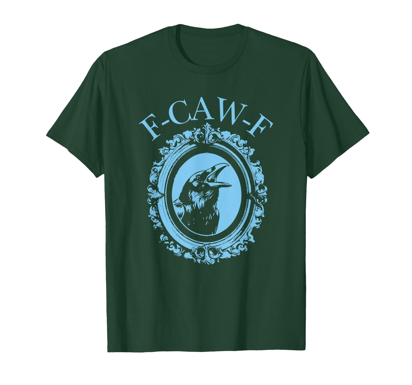 F-Caw-F Black Crow Portrait Funny Black Bird Funny Crow T-Shirt