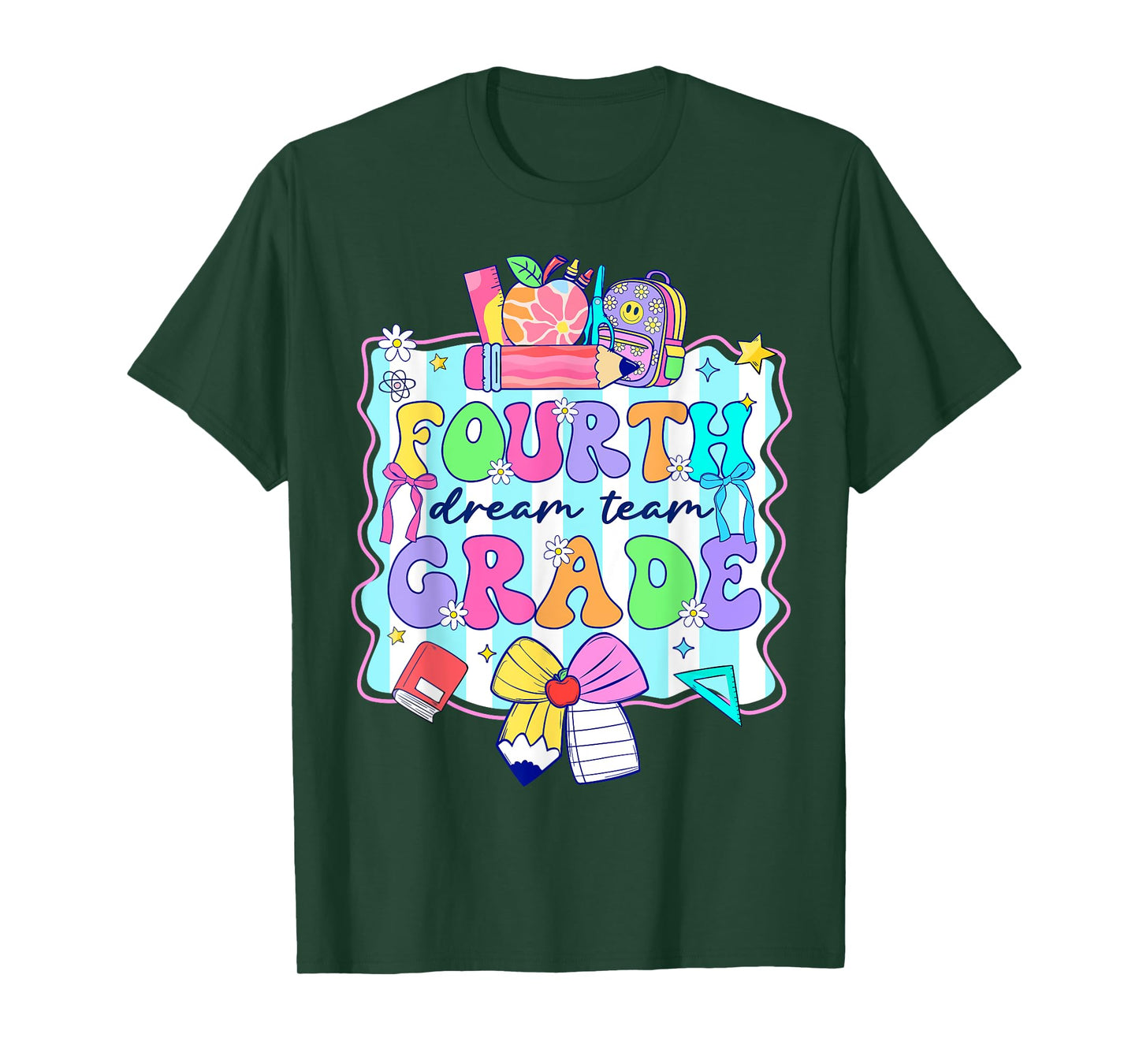 4th Grade For Boys Girls Teacher Fourth Grade Back to School T-Shirt