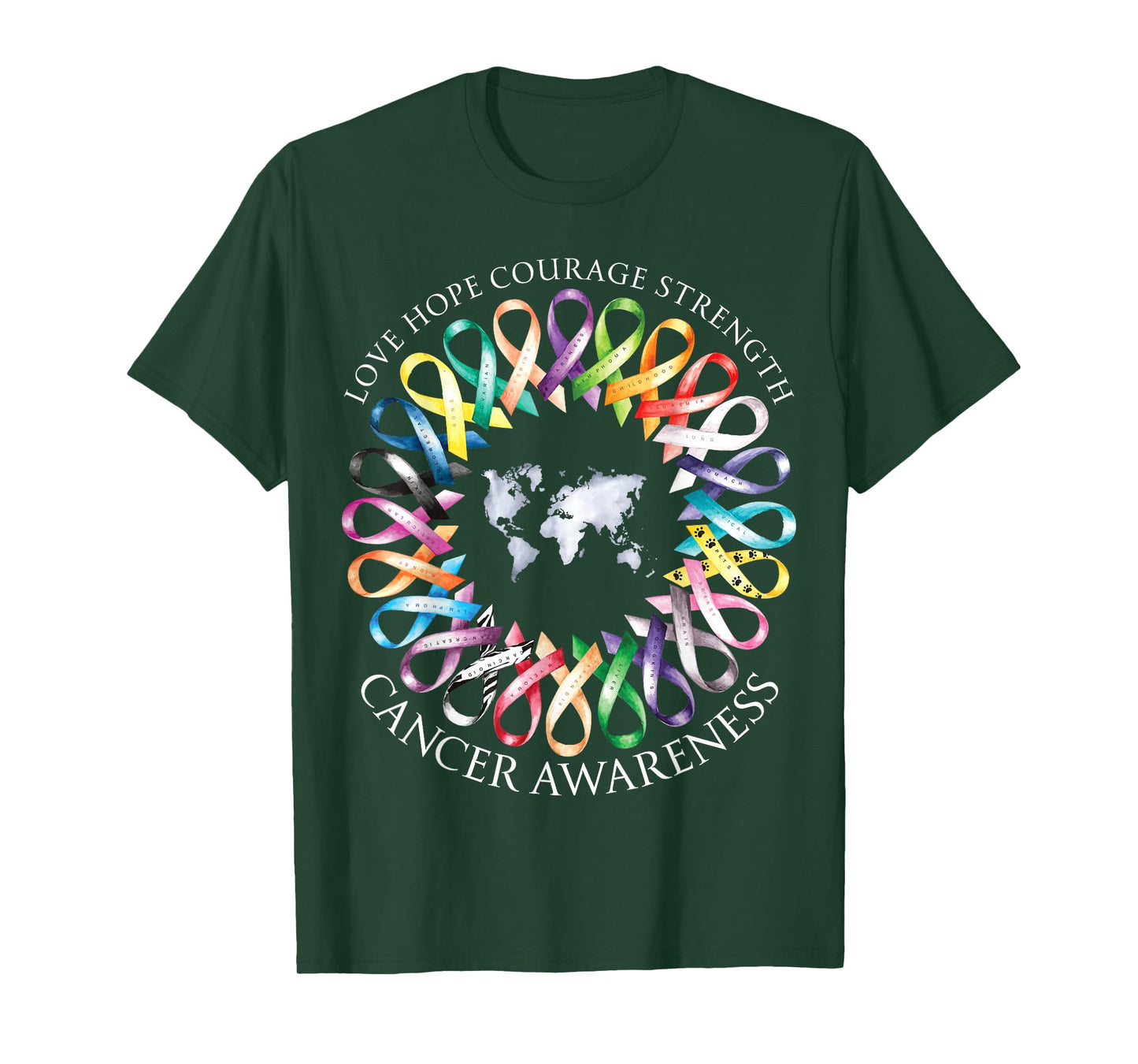 All Cancer Matters Survivors Awareness Fight Ribbon Support T-Shirt