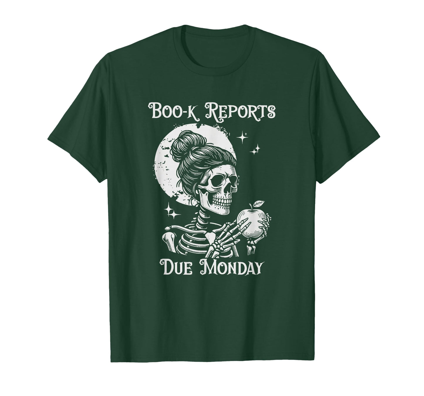 Halloween Boo-k Report Teacher Skeleton School T-Shirt