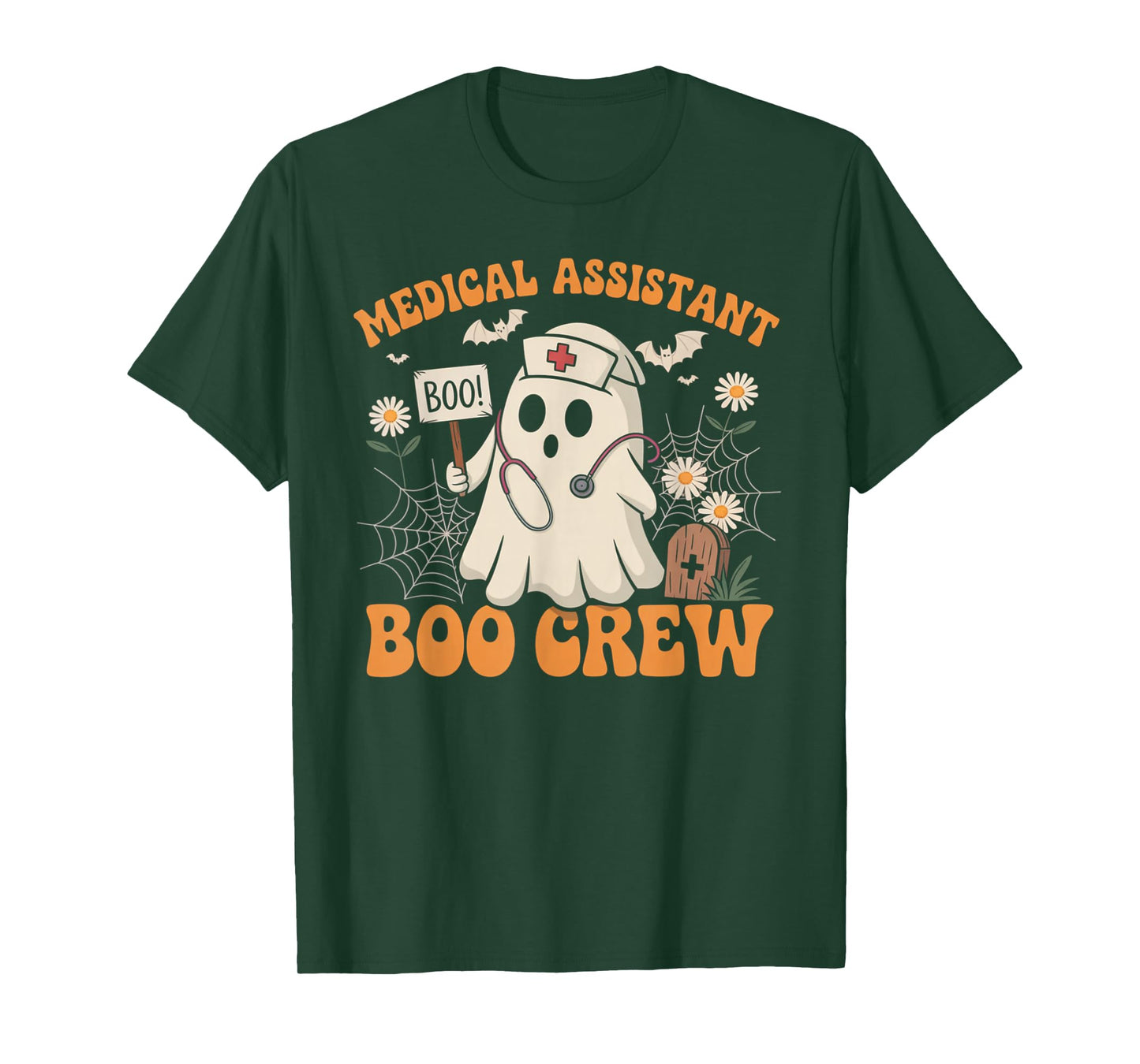 Medical Assistant Boo Crew Ghost Halloween Costumes Gifts T-Shirt