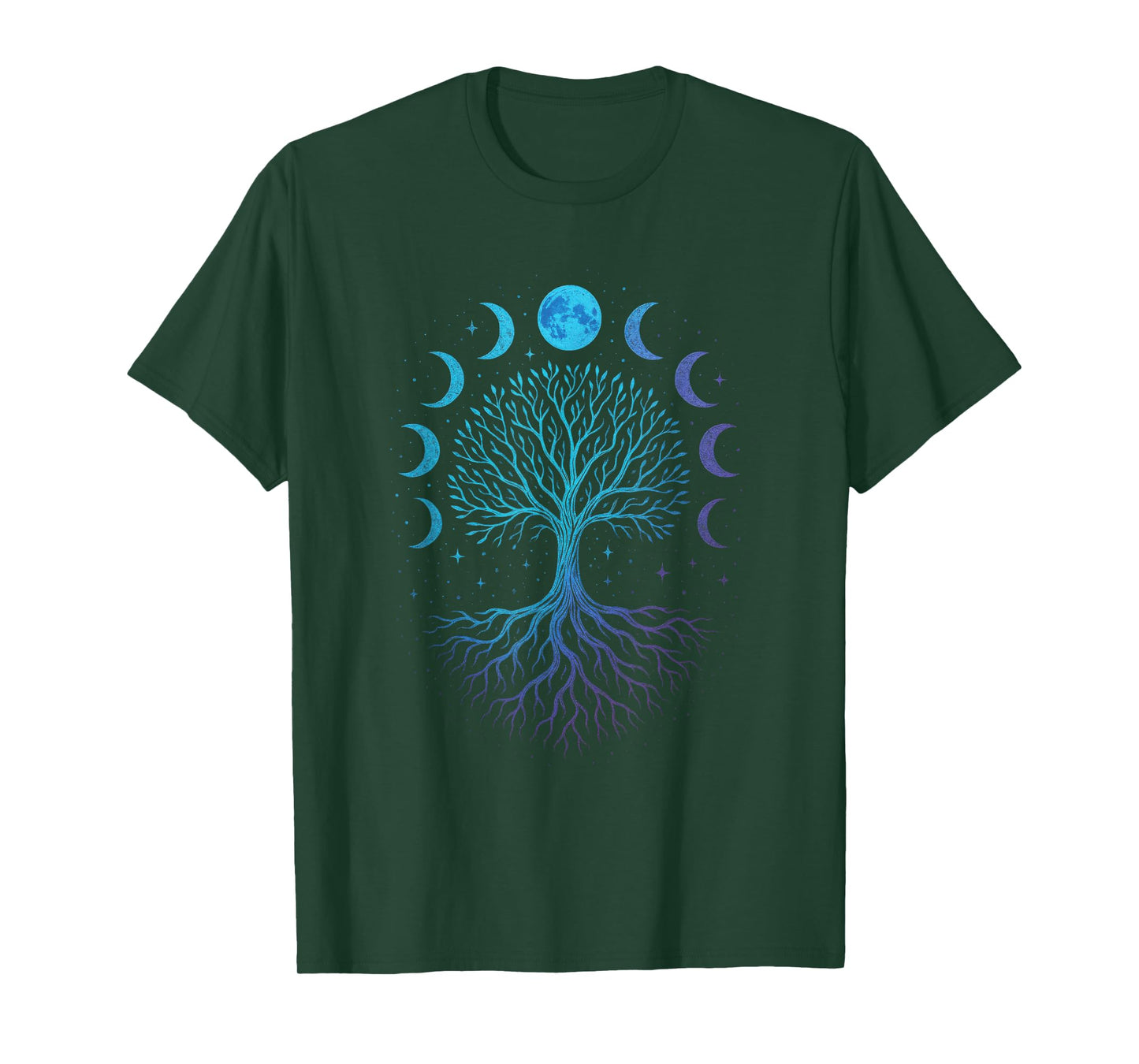 Moon Phases Tree - Viking Pagan Wicca Spiritual T-Shirt