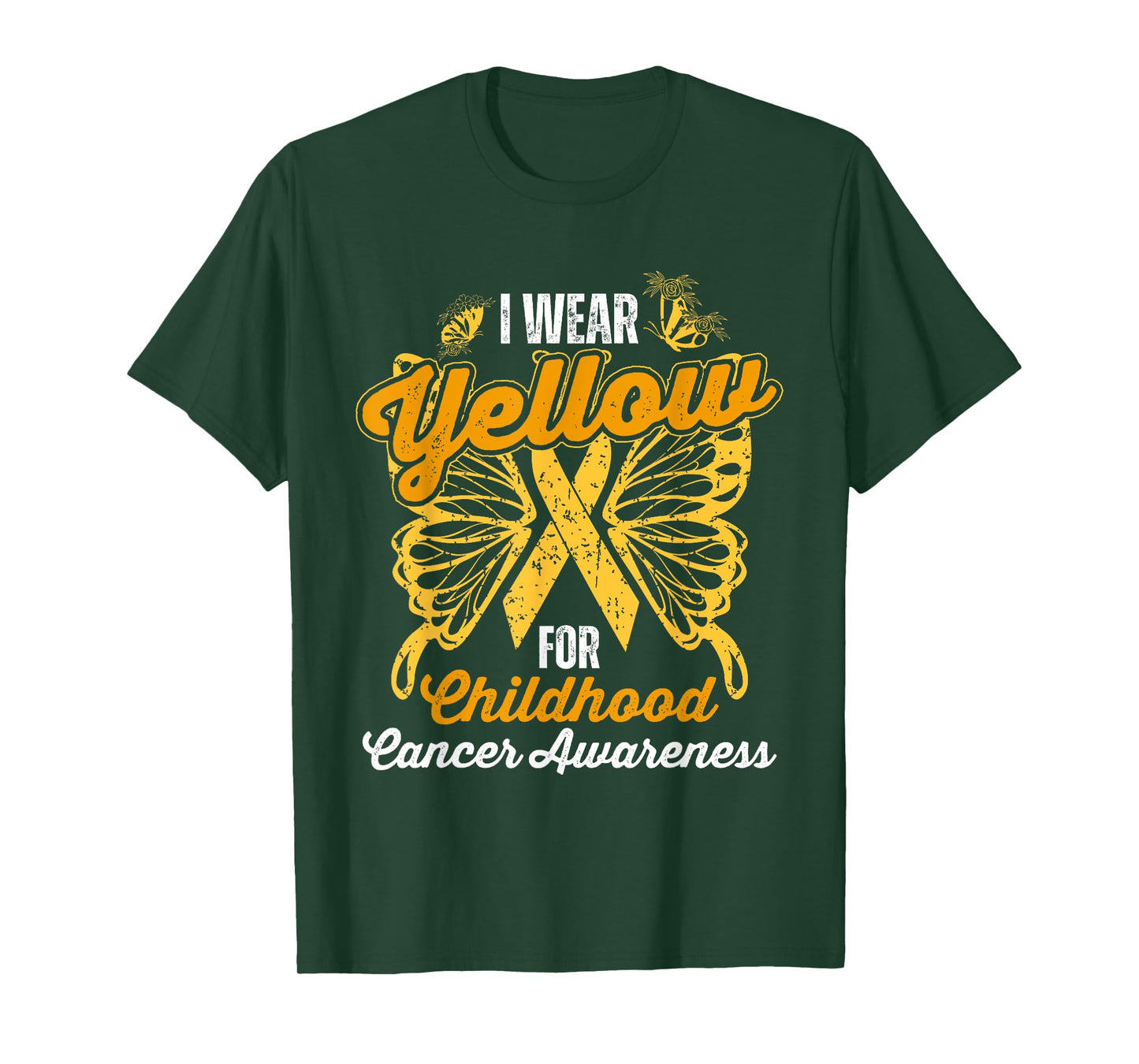 I Wear Yellow For Childhood Cancer Awareness Support T-Shirt