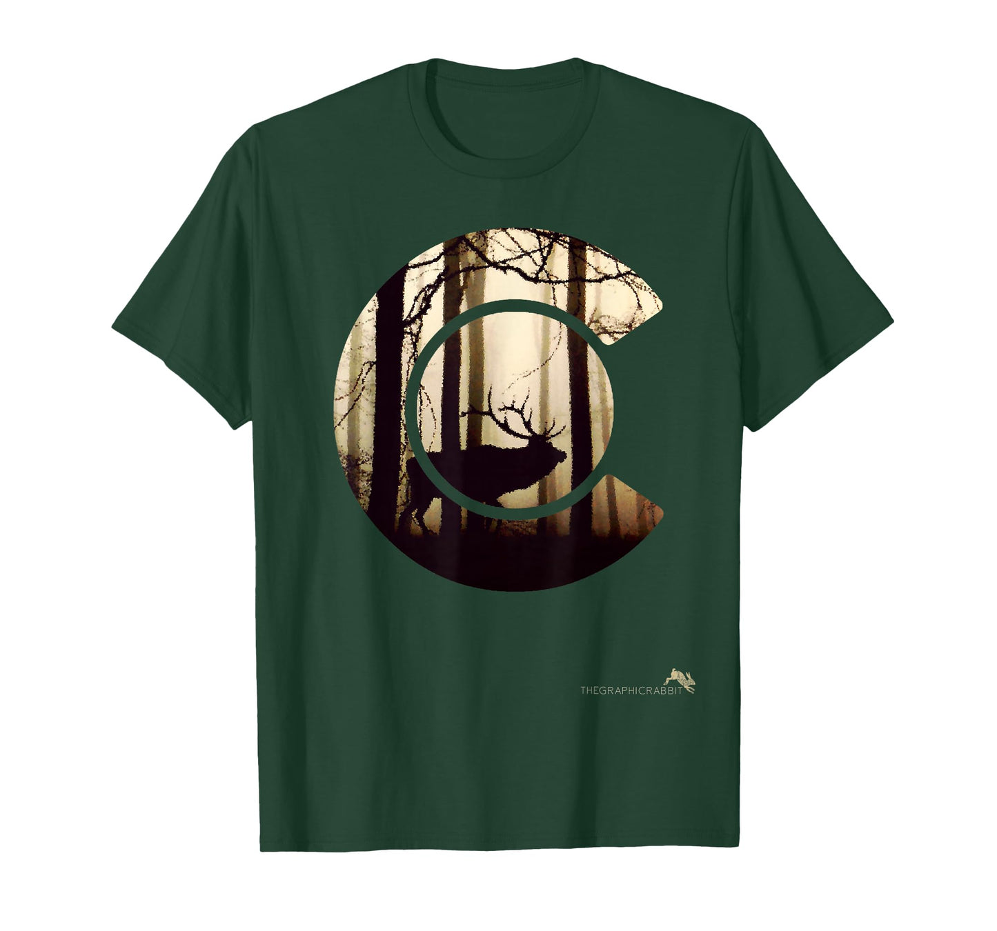 Colorado Flag Logo Elk Hunting Shirt Men T-Shirt