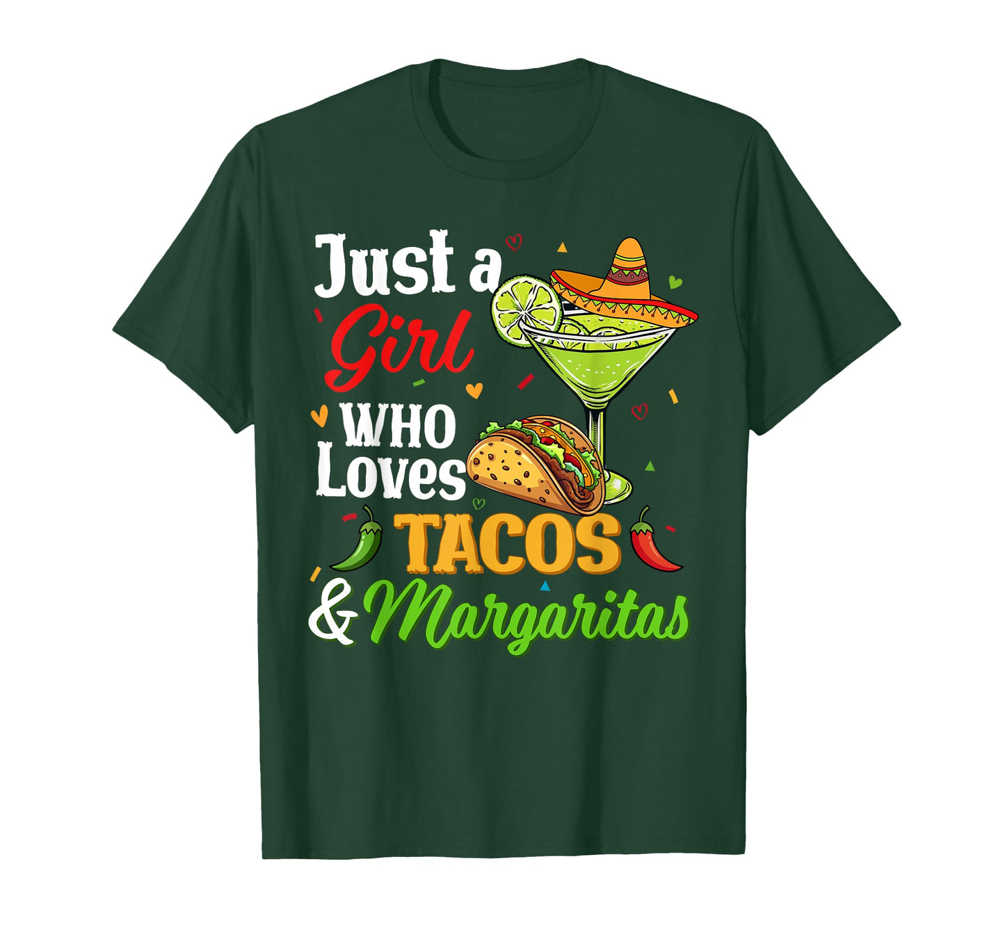 Cinco De Mayo Shirts Women Girl Loves Tacos And Margaritas T-Shirt