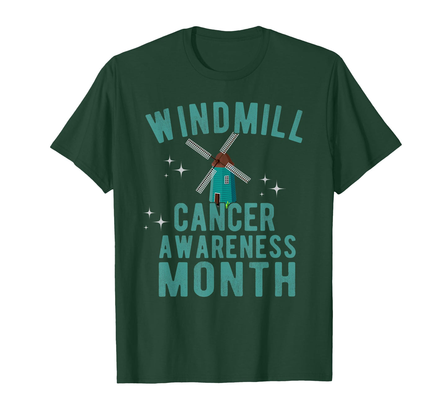 Windmill Cancer Awareness Month Parody Wind Turbines Noise T-Shirt