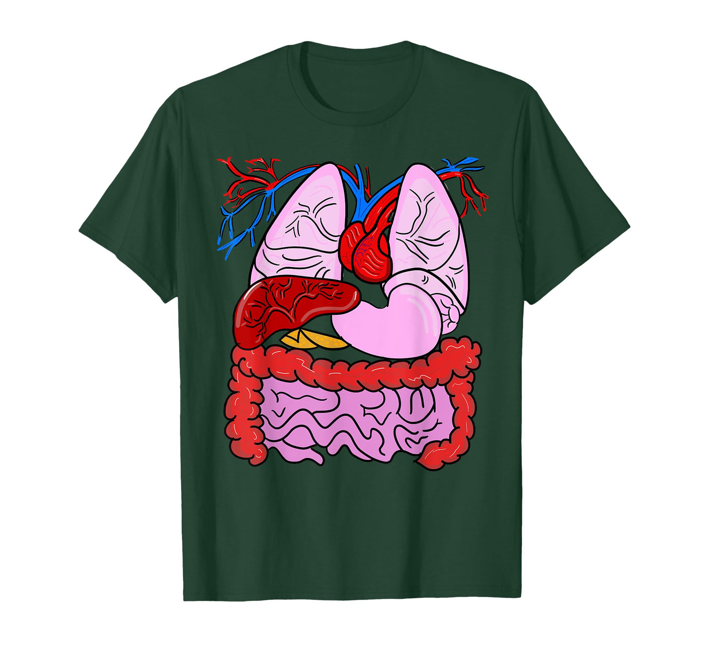 Human Body Anatomy: Illustrated Internal Organs T-Shirt