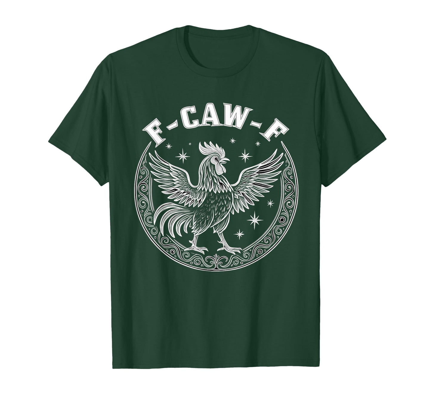 Funny Vintage F Caw F Chicken Retro Style T-Shirt