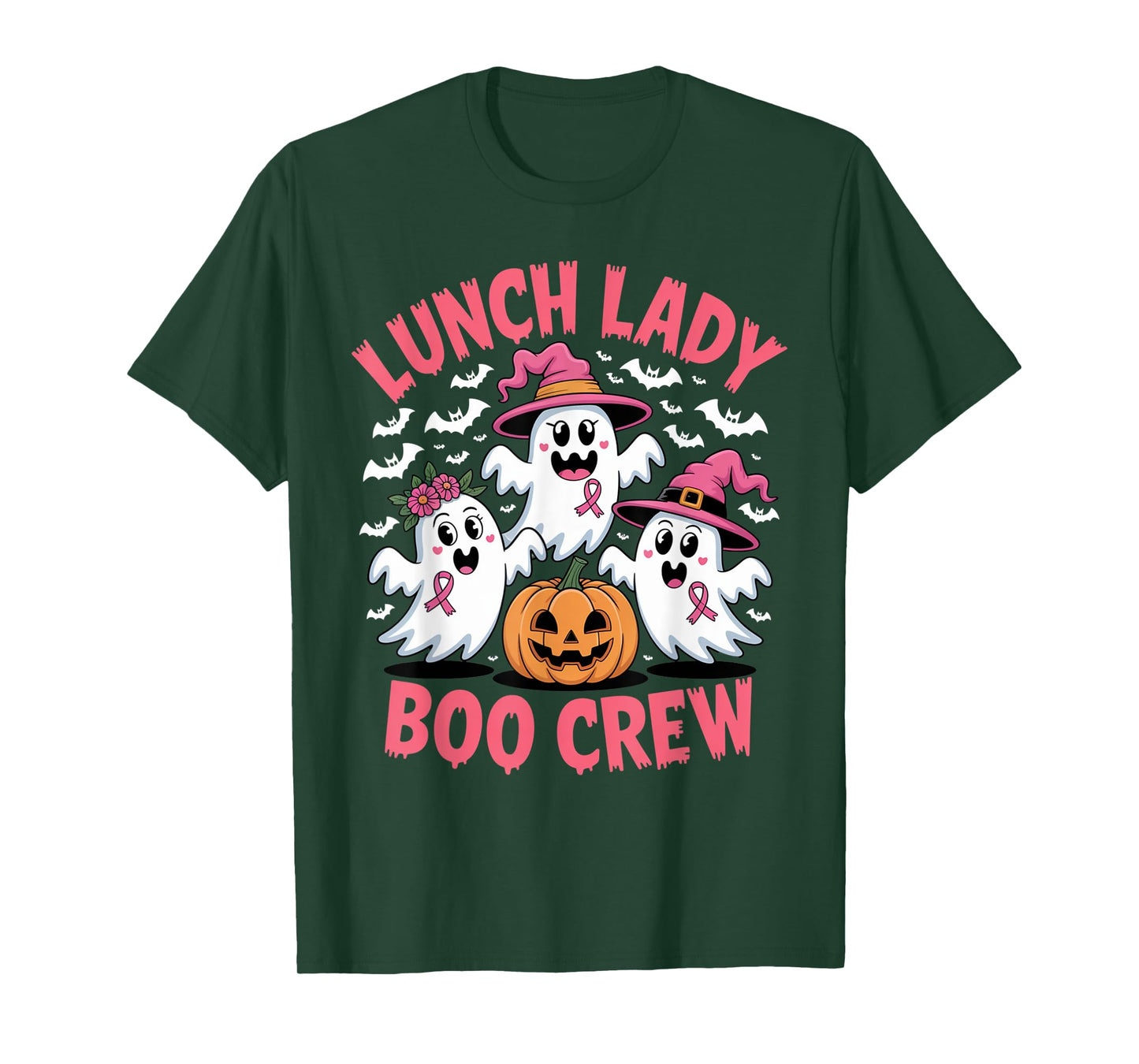 Lunch Lady Boo Crew Funny Halloween Ghost Costume Idea T-Shirt