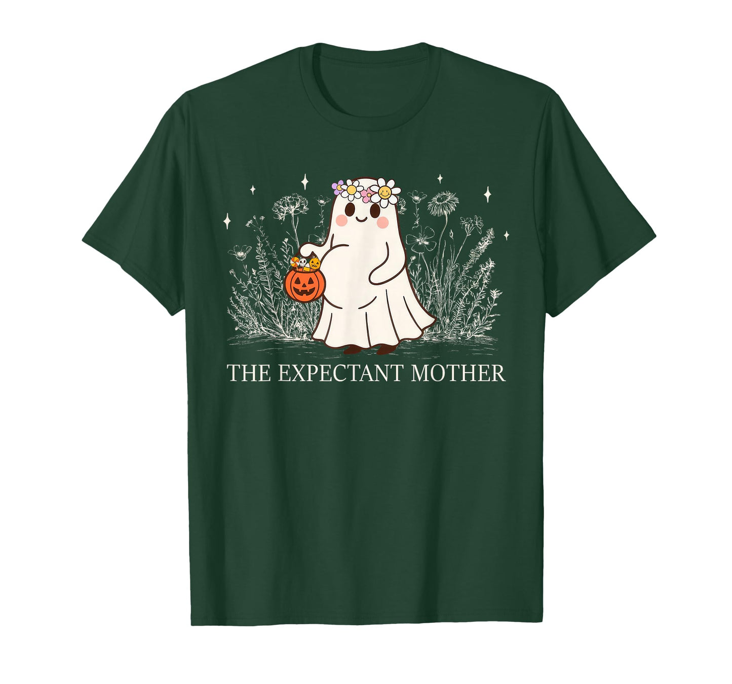 The Expectant Mother Halloween Pregnancy Pregnant Spooky T-Shirt