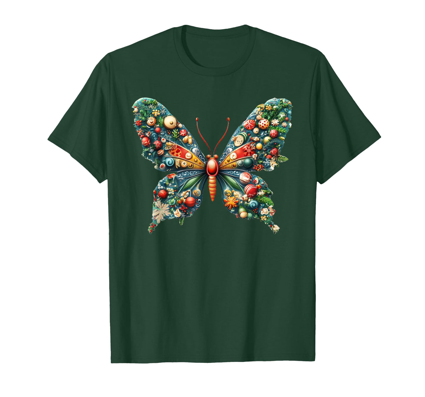 Christmas Butterfly Xmas T-Shirt