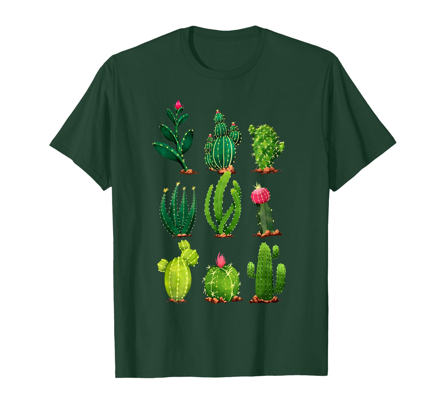 Plant Enthusiast Planting Gardener Gifts Cactus Plants T-Shirt, Unisex-Adults, Black, Short Sleeve, T-Shirt, Small