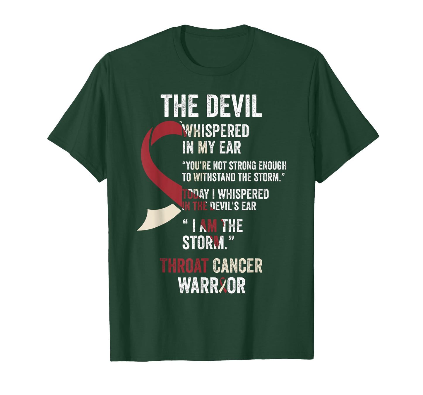 The Devil- Throat Cancer Awareness Supporter Ribbon T-Shirt