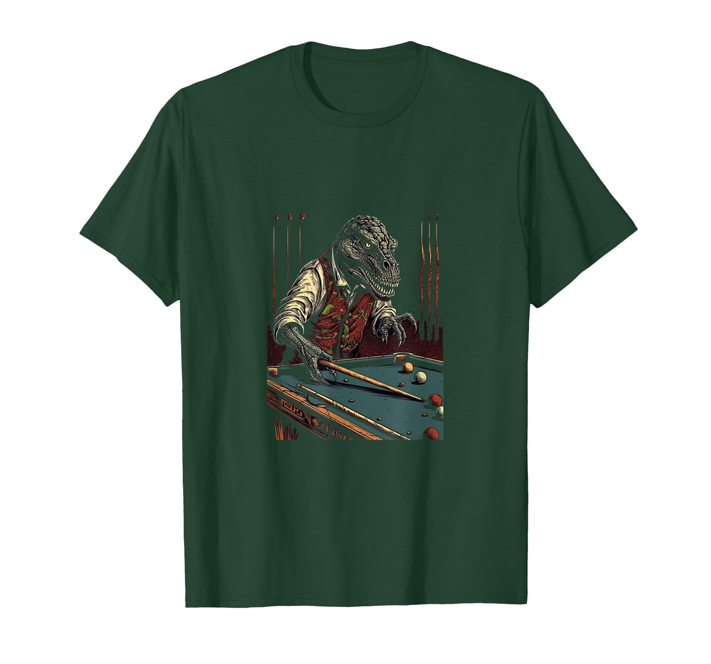 T Rex Playing Billiards Dinosaur Billiard Player Dino Lover T-Shirt