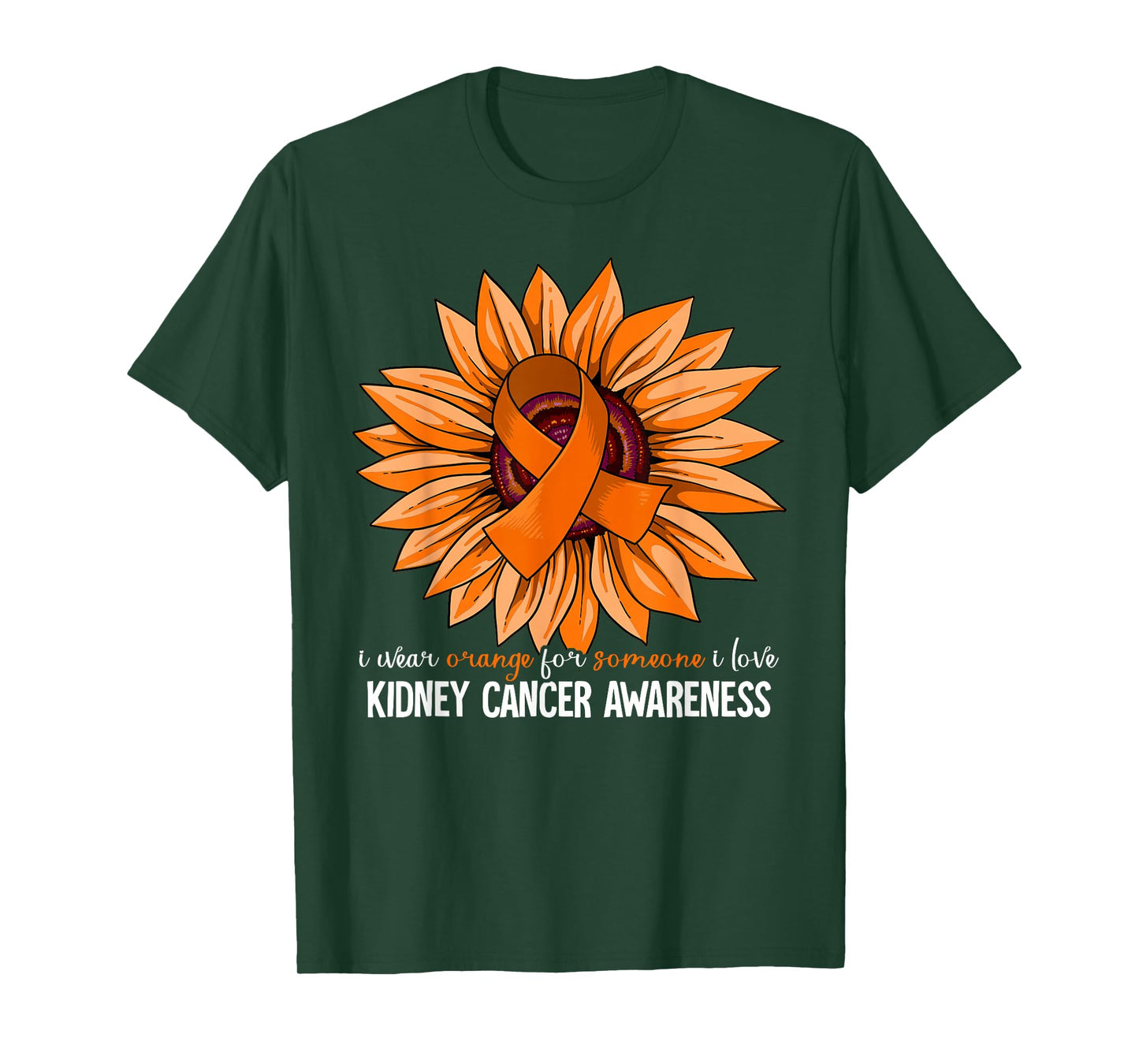 Kidney Cancer Gifts Kidney Cancer Awareness T-Shirt - Unisex-Adults, Black, Small, Short Sleeve, Classic Fit, Crew Neck