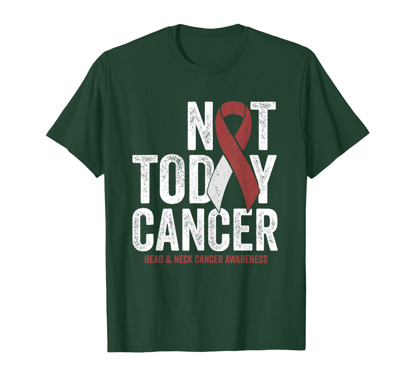 Not Today Throat Oral Head and Neck Cancer Awareness Ribbon T-Shirt