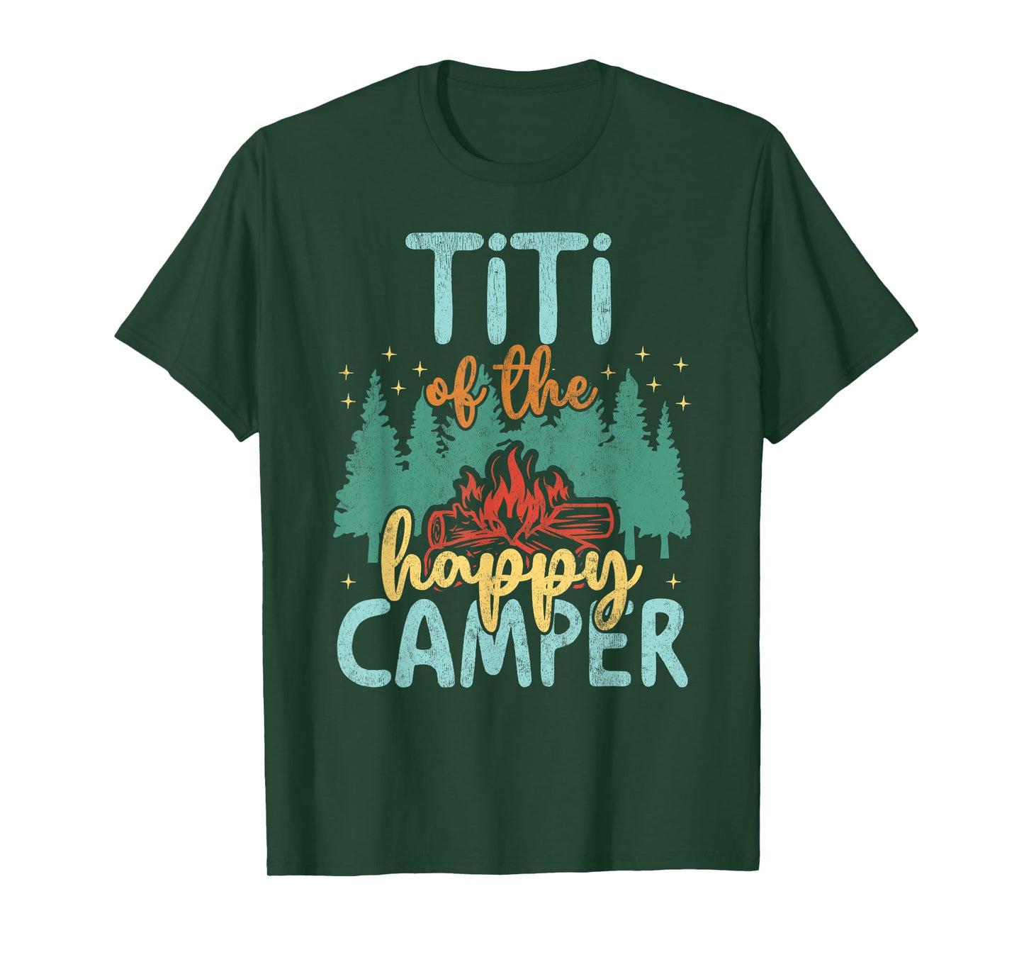 Titi of Happy Camper 1st Birthday Party Retro Titi T-Shirt