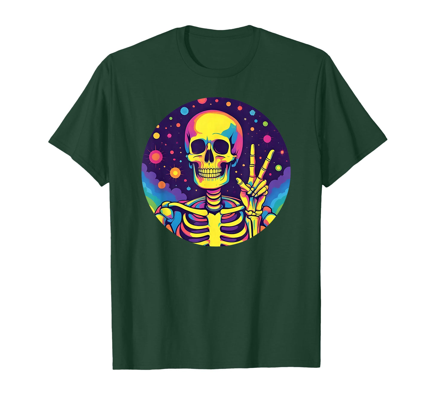 Skeleton Hand Peace Sign, Halloween Skeleton Peace Hands T-Shirt