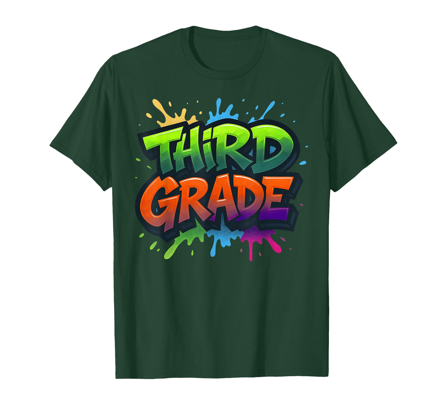 Third Grade Back To School Graffiti Teacher Boy Girl Kid T-Shirt