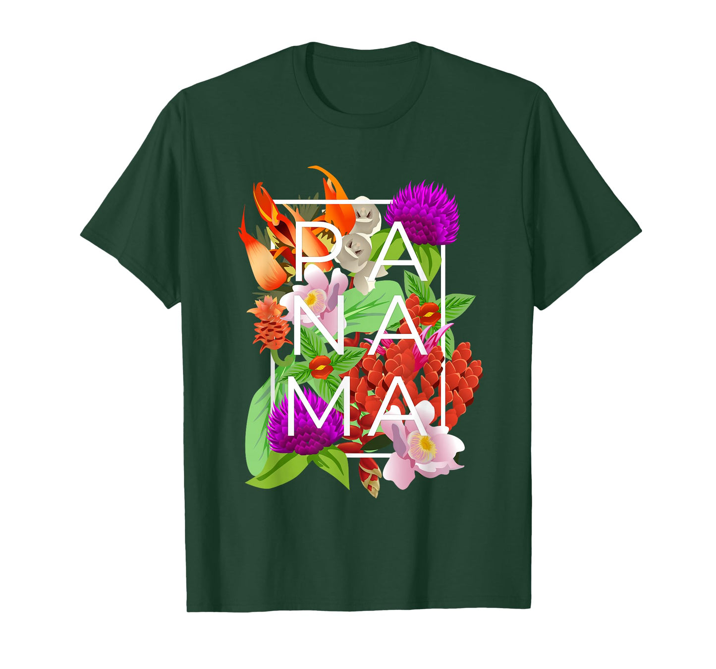 Flowers of Panama Word Art - Panamanian Pride T-Shirt