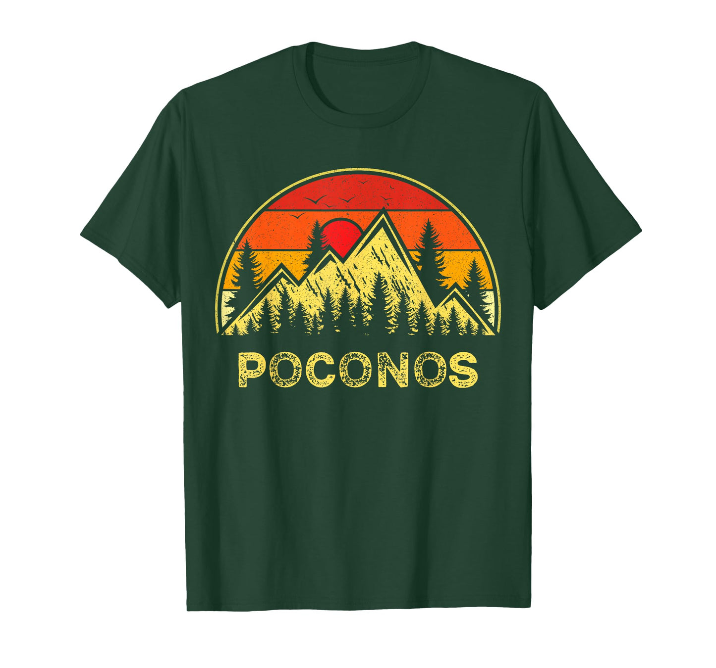 Vintage Poconos Pennsylvania PA Mountains Hiking Souvenir T-Shirt