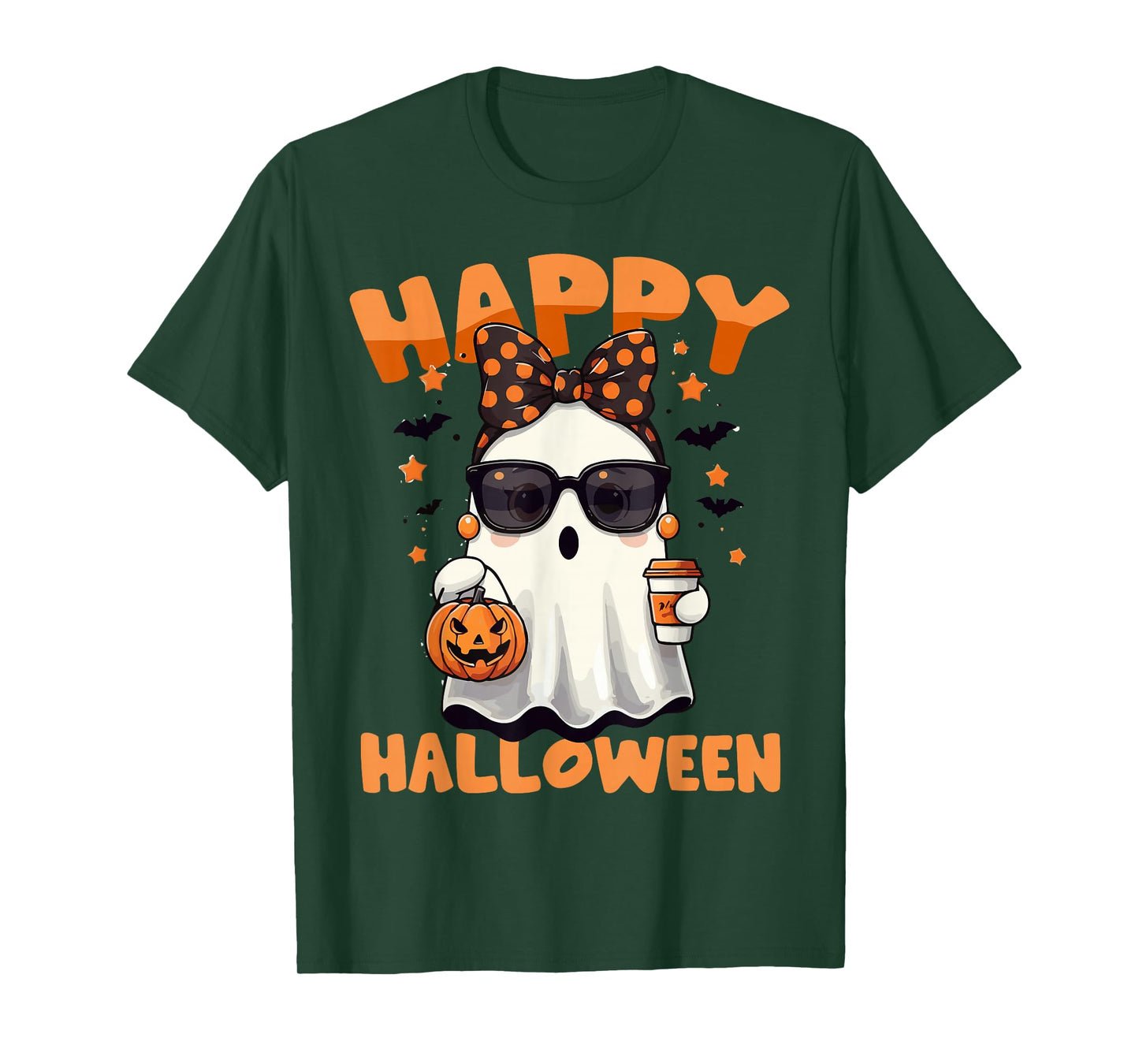 Funny Happy Halloween Boo Ghost Matching Family Couples 2025 T-Shirt