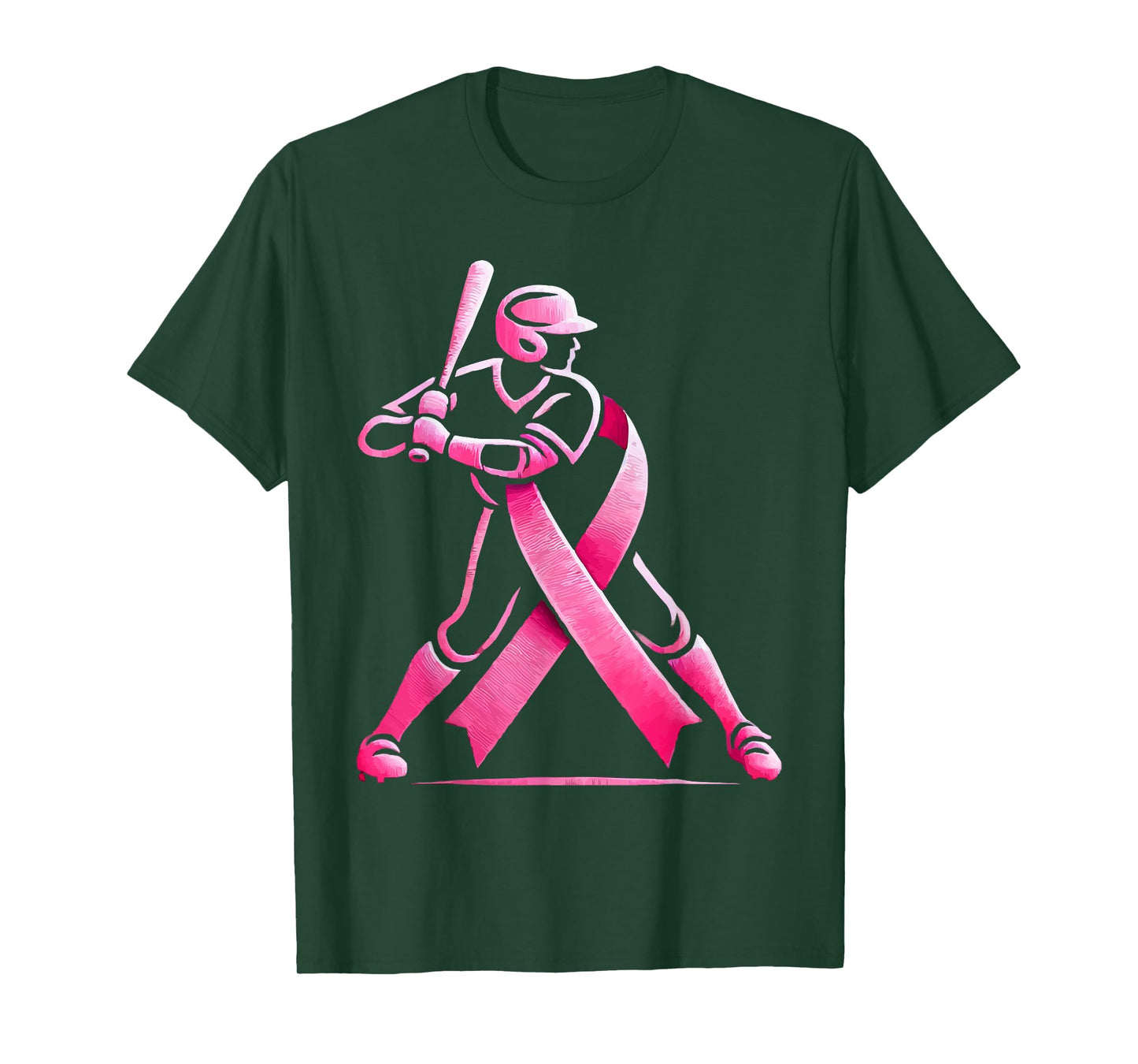 Baseball Breast Cancer Awareness Month Pink Ribbon T-Shirt