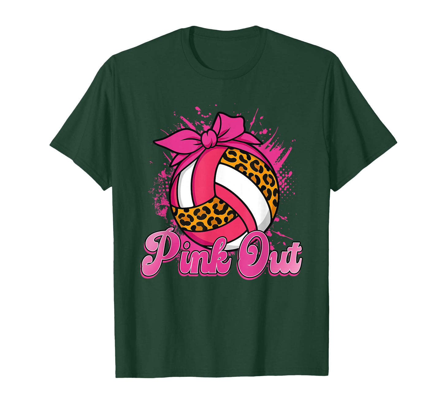 Pink Out Breast Cancer Volleyball Breast Cancer Awareness T-Shirt