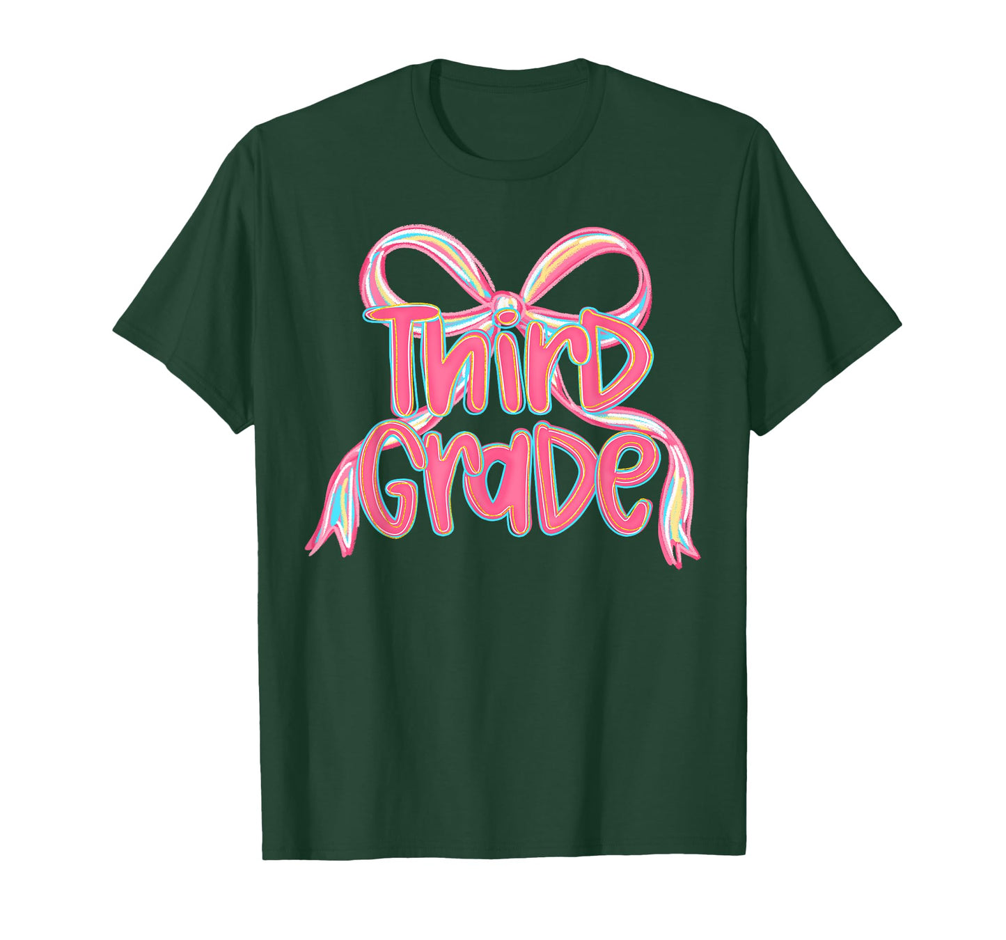 Third Grade Coquette Bow Back To School Teacher Kids T-Shirt