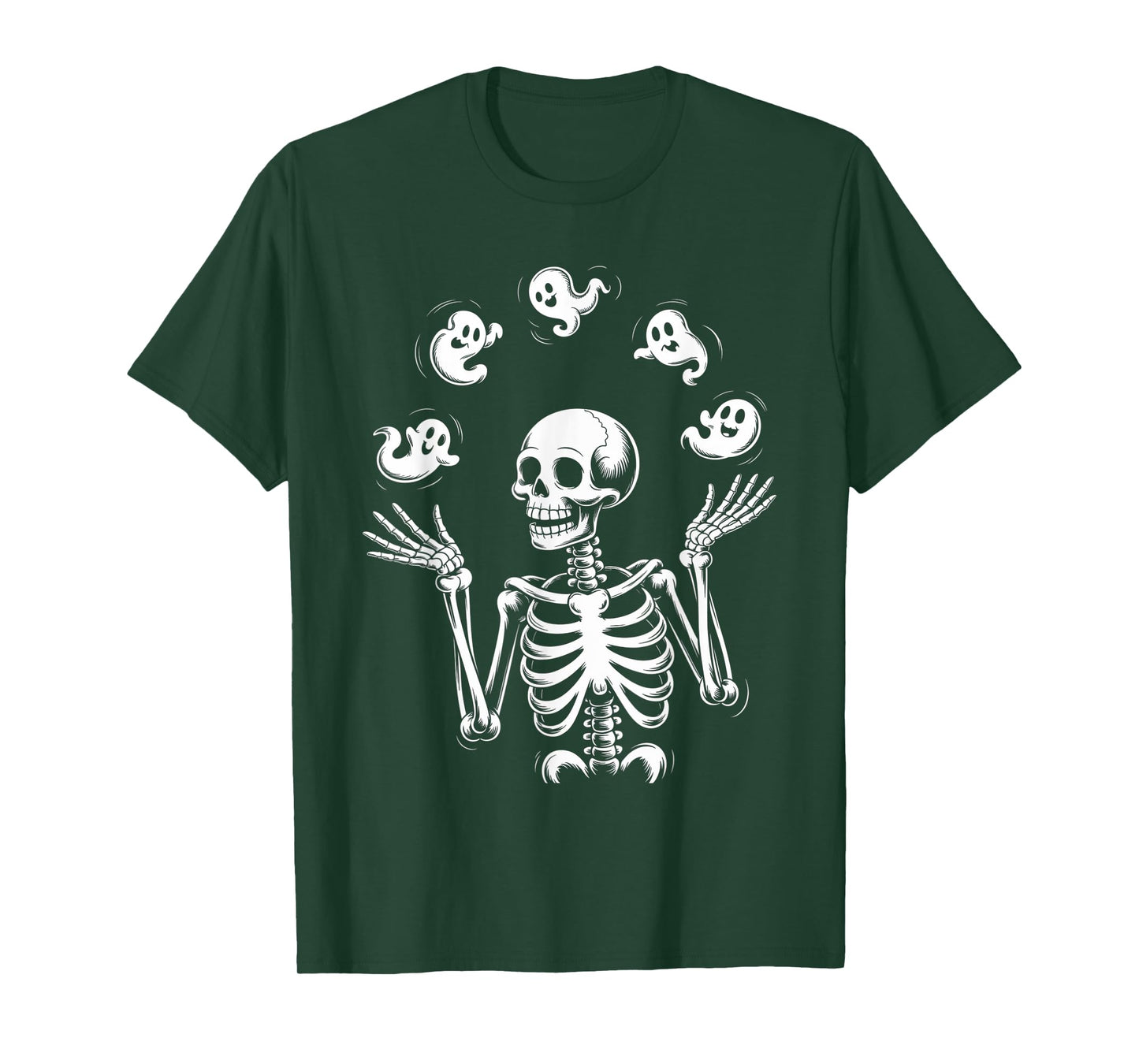 Skeleton Juggling Ghosts Funny Halloween Costume T-Shirt T-Shirt