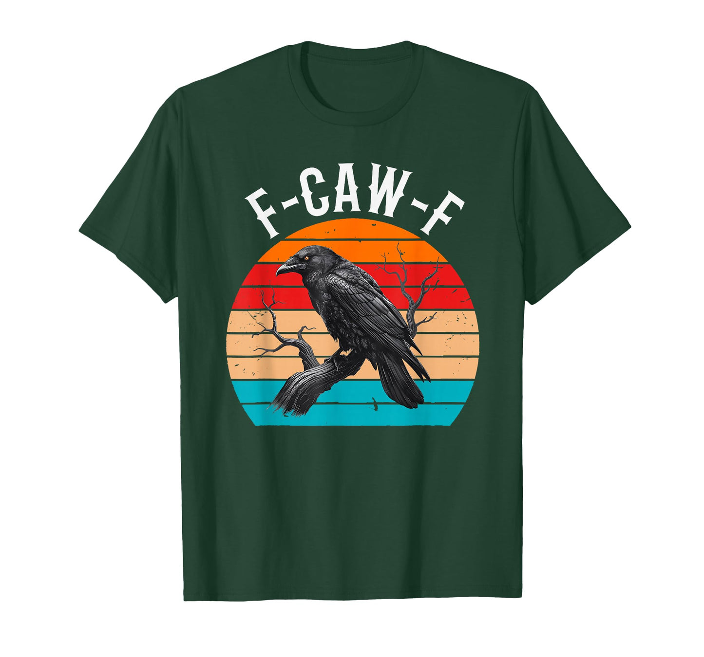 Black Crow, F-Caw-F Funny Black Bird Women Men Vintage T-Shirt
