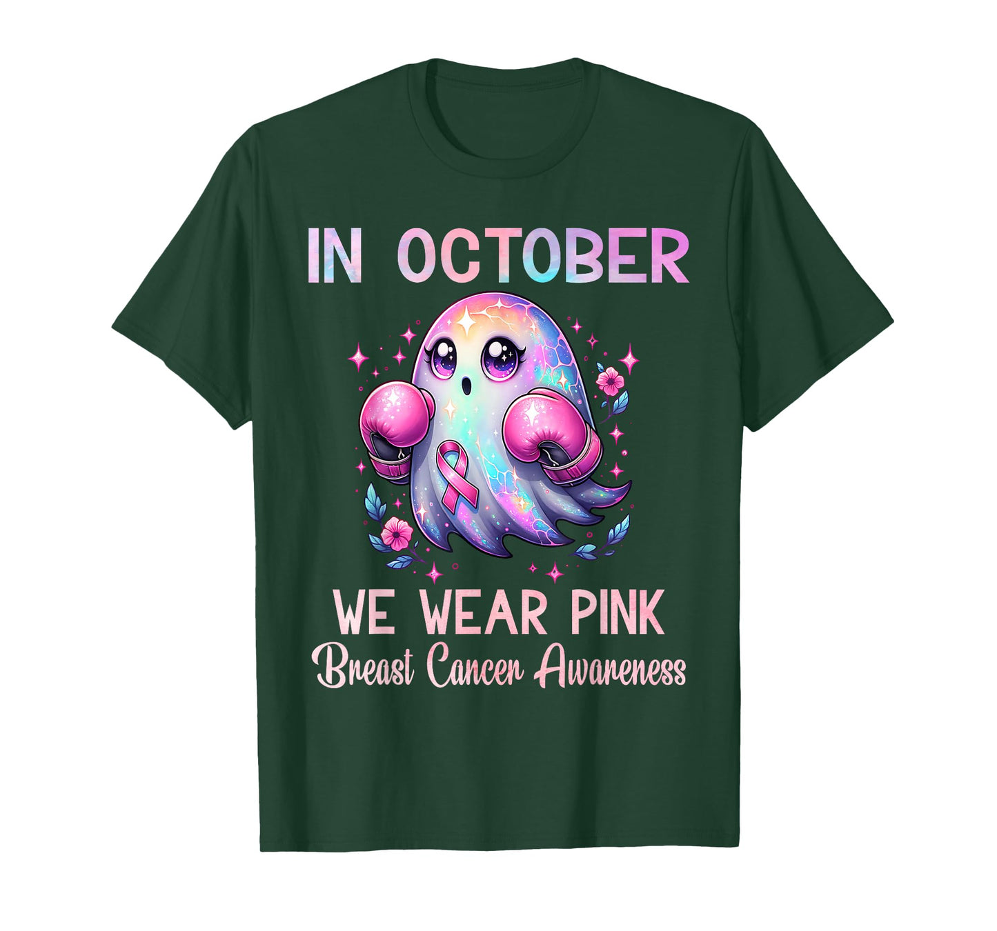 In October We Wear Pink Breast Cancer Awareness Women T-Shirt