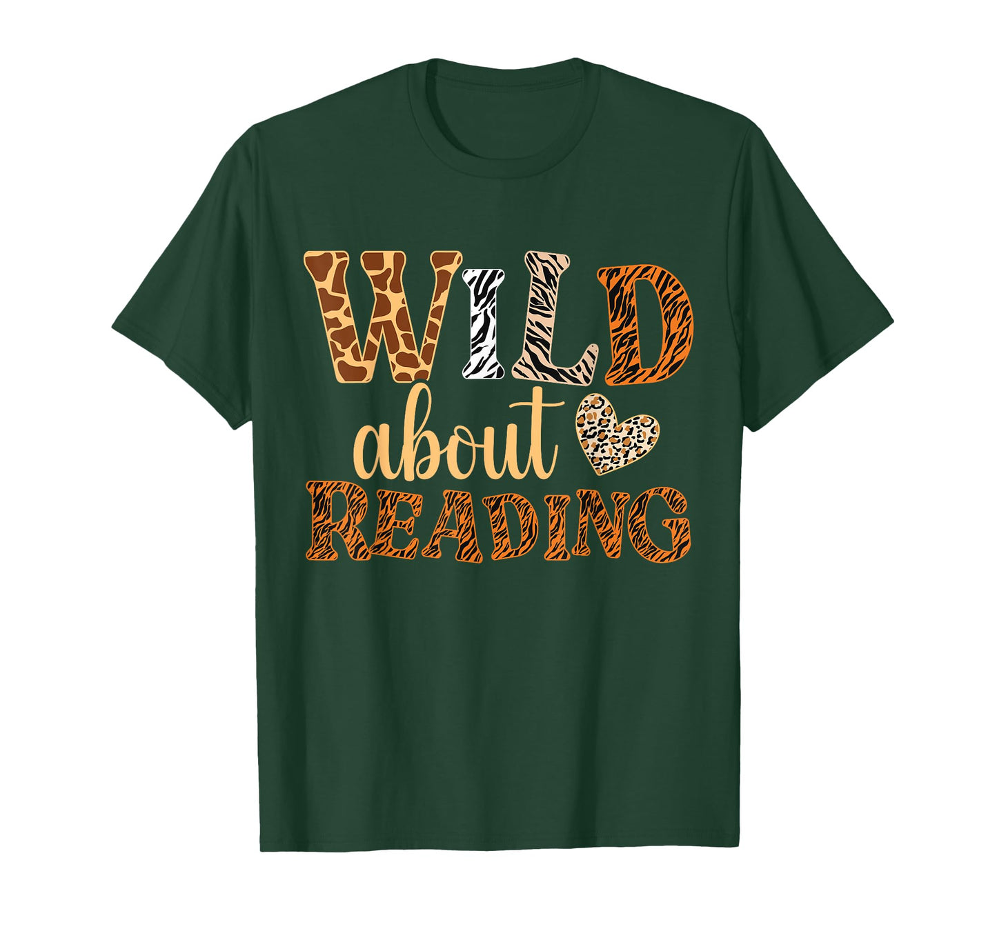 Wild About Reading Books - Bookworm Library Day Teacher T-Shirt