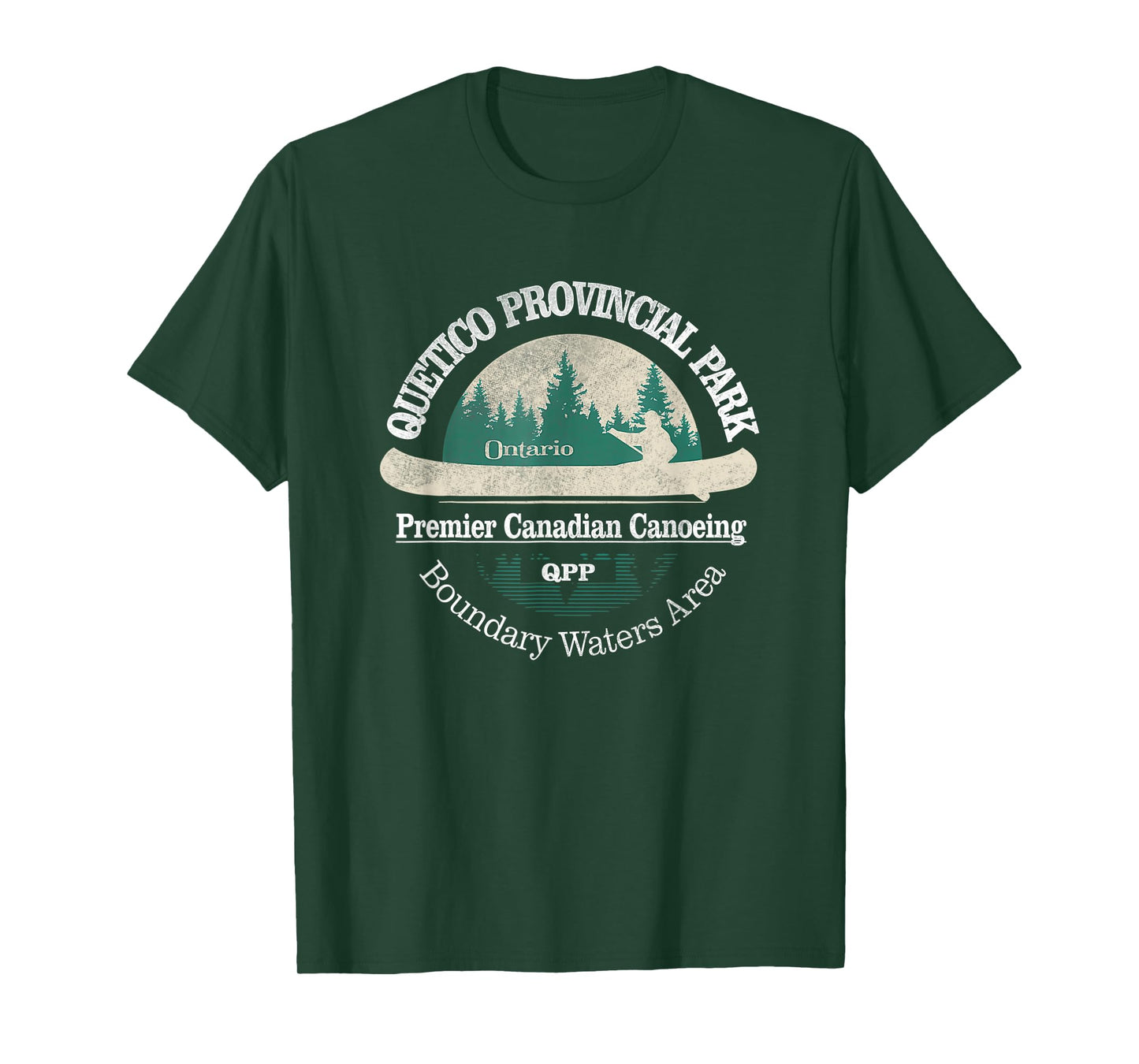 Vintage Nature Quetico Provincial Park River Canoe Camping T-Shirt