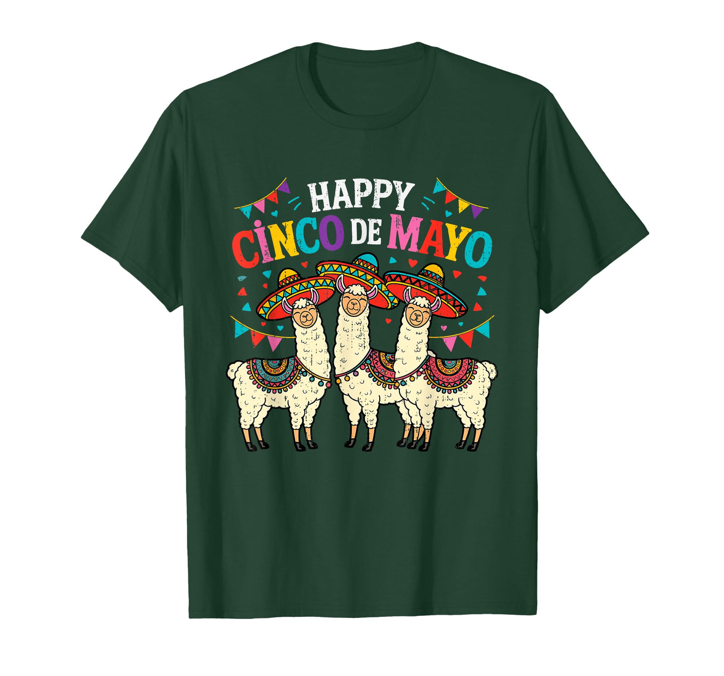 Fiesta Llama Cinco De Mayo Mexican Party Sombrero Animal T-Shirt