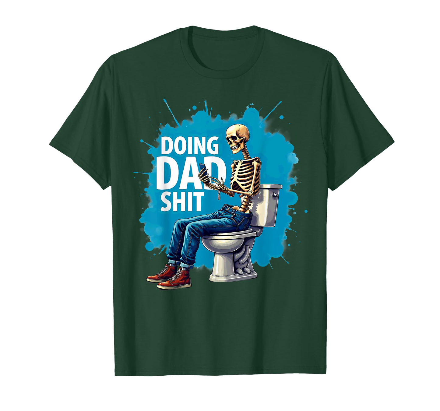 Toilet Joke Doing Dad Shit Skeleton Smartphone T-Shirt