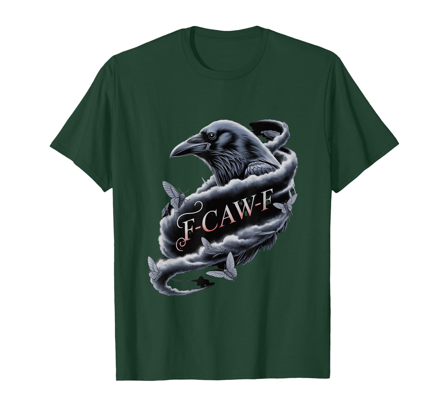 F-Caw-F Crow Funny Gothic Moon Black Bird Halloween T-Shirt