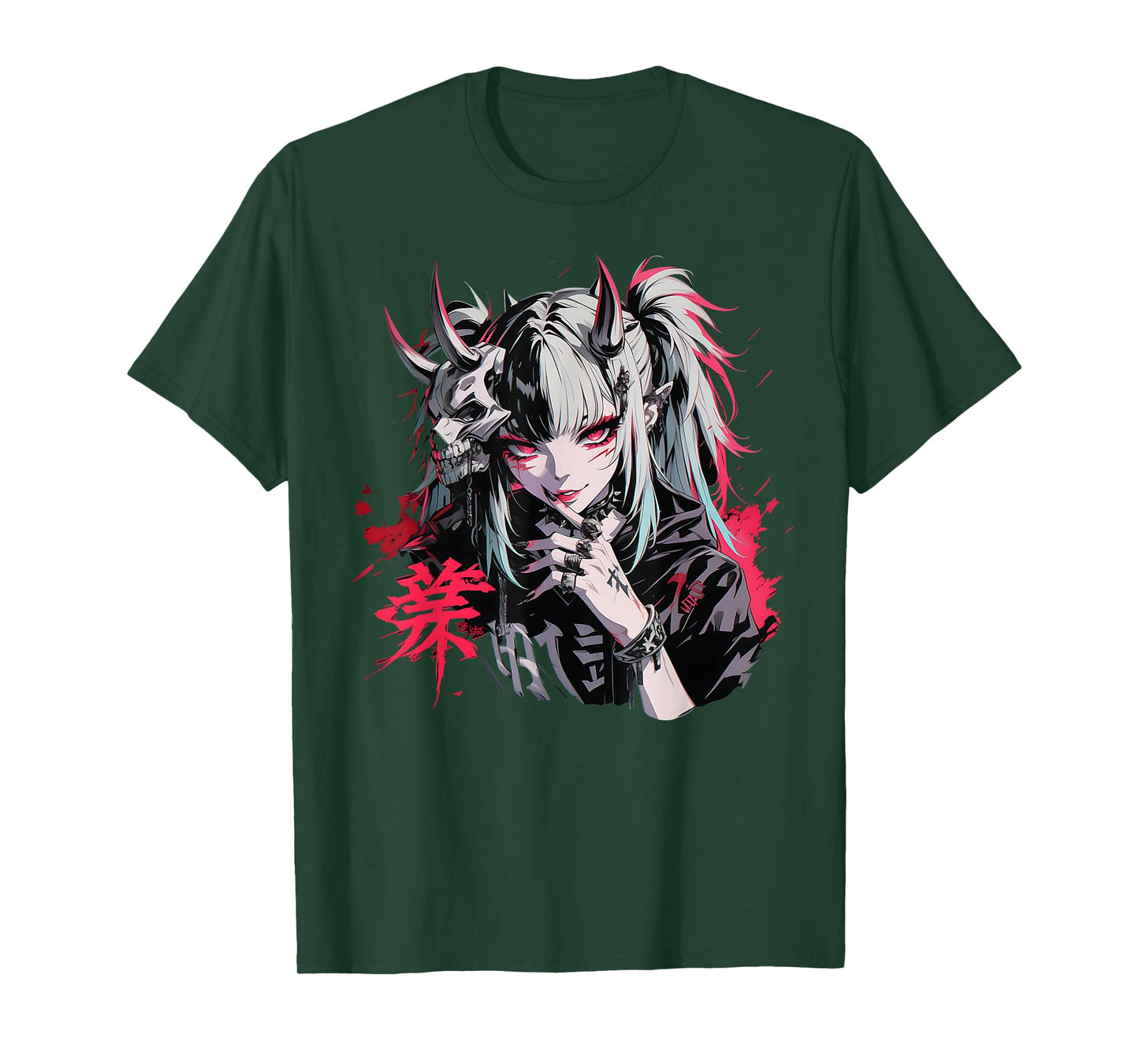 Gothic Anime Demon Waifu Cute Japan Manga Vaporware Retro T-Shirt