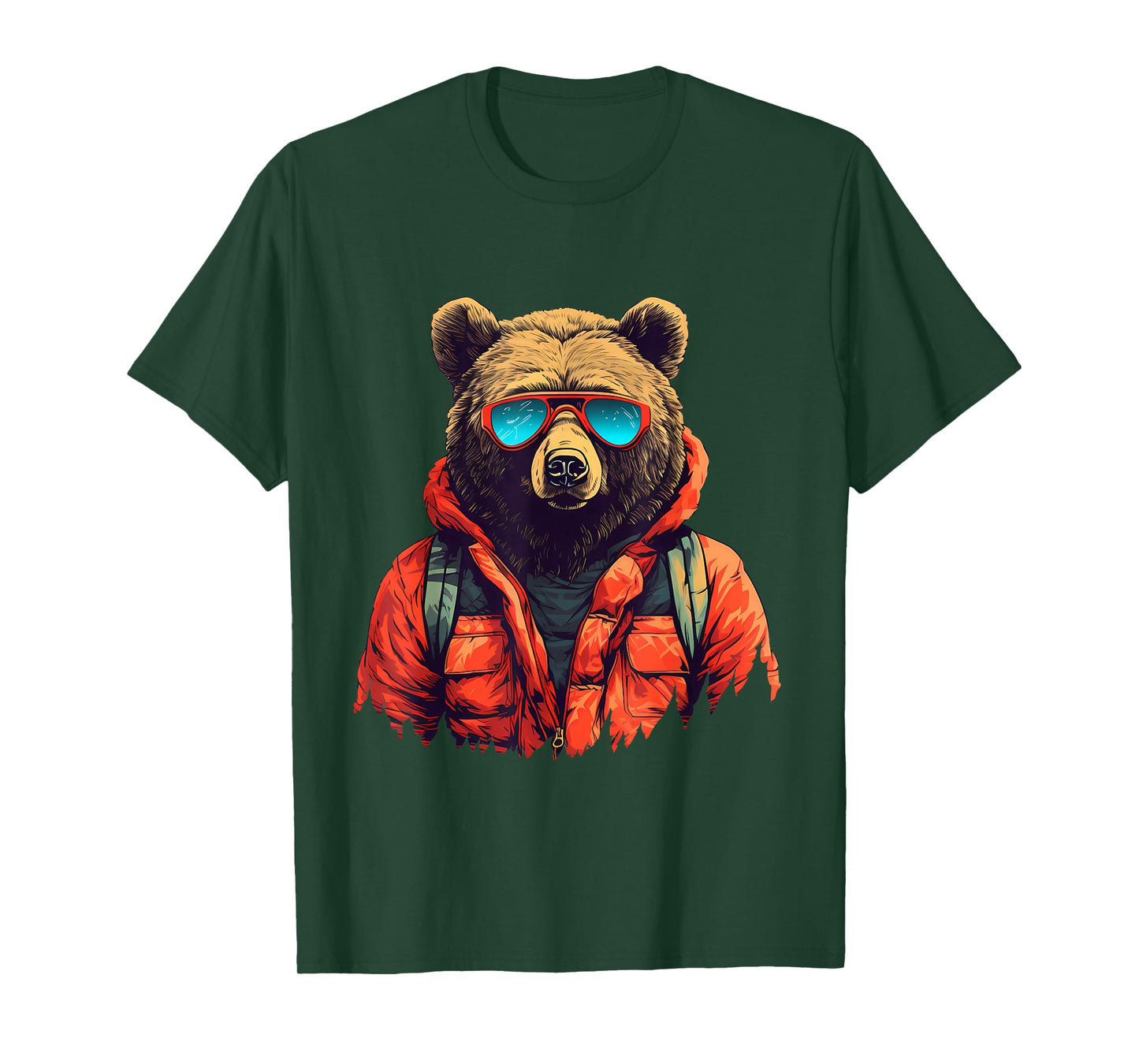 Bear Sunglass Wildlife Animal Art Nature Forest T-Shirt