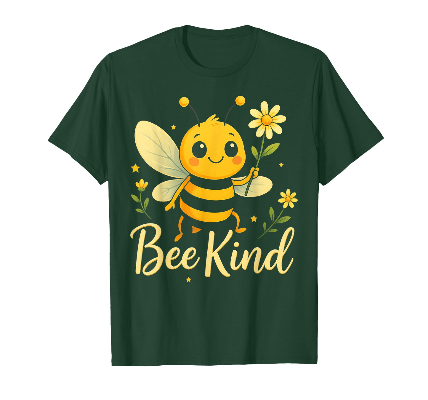 Bee Kind Cute bee with Flower Kindness T-Shirt