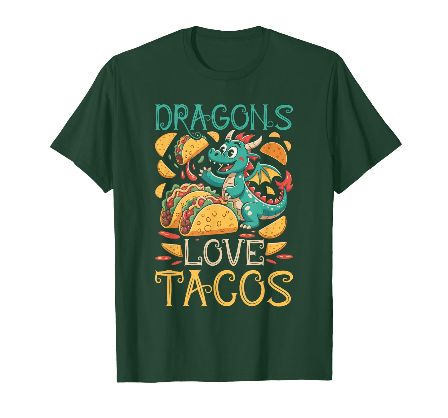 Dragons Love Tacos Fantasy Creature T-Shirt