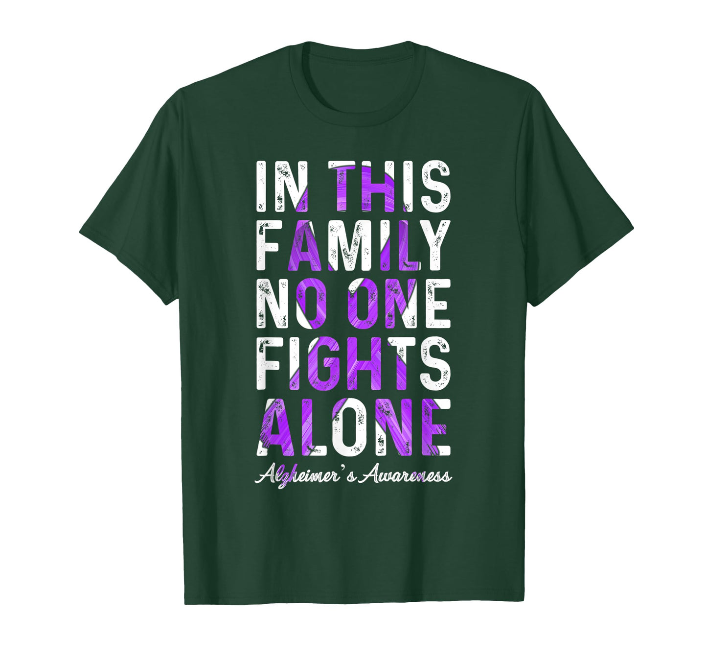 In This Family No One Fight Alone Alzheimer’s Awareness T-Shirt