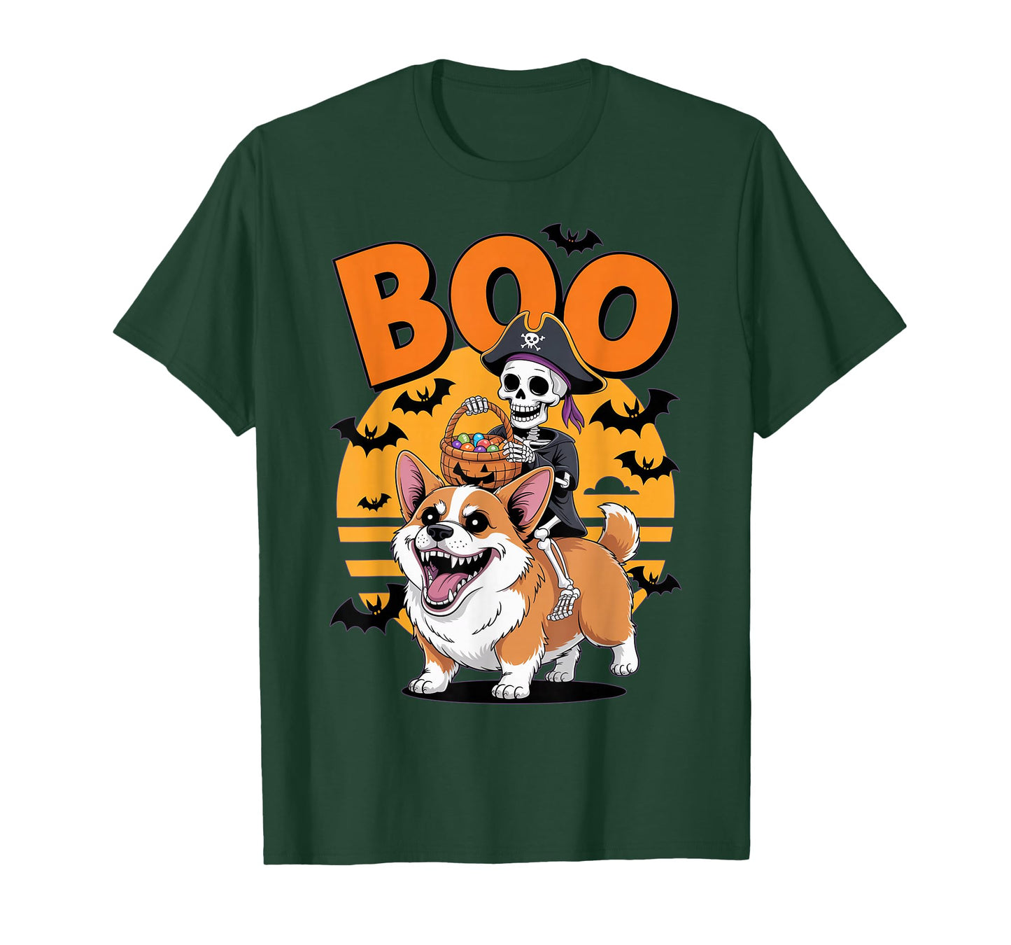 Spooky Pembroke Costume on Boo Corgi Halloween T-Shirt
