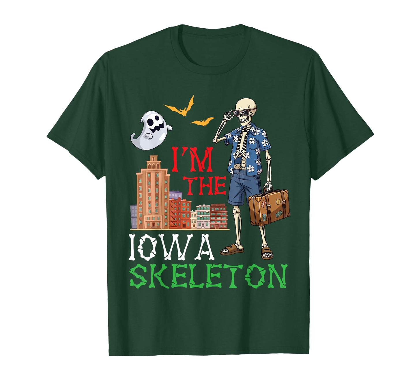 I'm The Iowa Skeleton Cowboy Halloween Day Desert Ghost T-Shirt