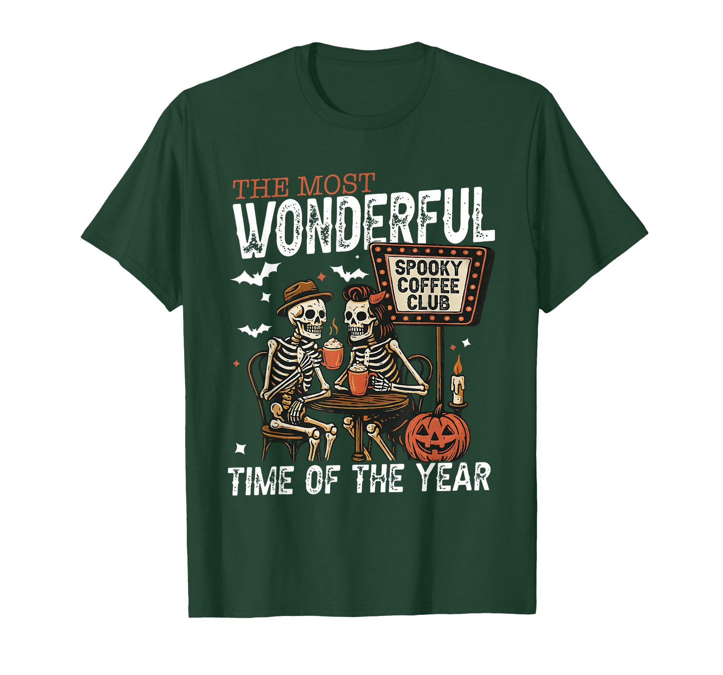 Its The Most Wonderful Time of The Year Skeleton Coffee Club T-Shirt